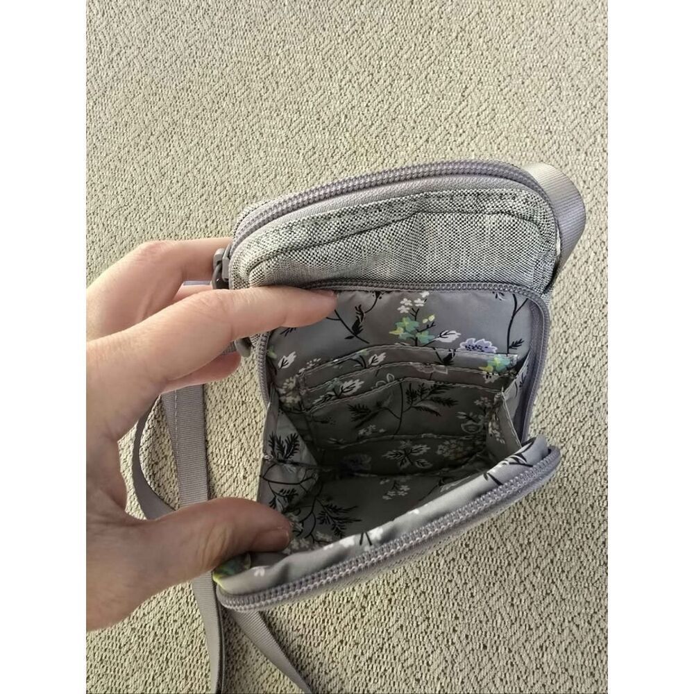 Vera Bradley Heather Gray Mini Hipster Crossbody Bag - Picture 5 of 9